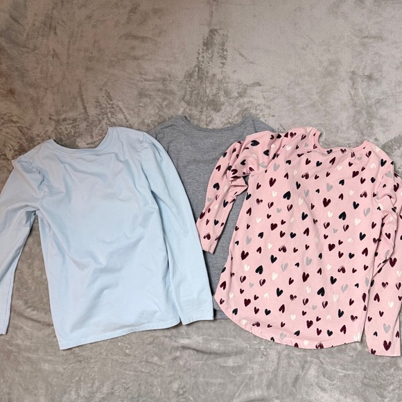 Kids Long Sleeve T Shirts Lot 3 Rainbow Stars Hearts Graphic Tops - Picture 6 of 9